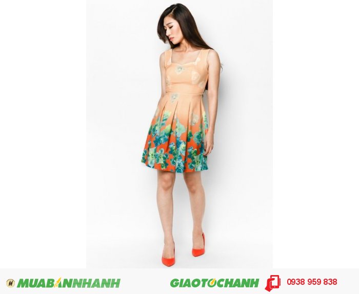 Đầm X&ograve;e Xếp Ly- Cam- ADT234, 4
