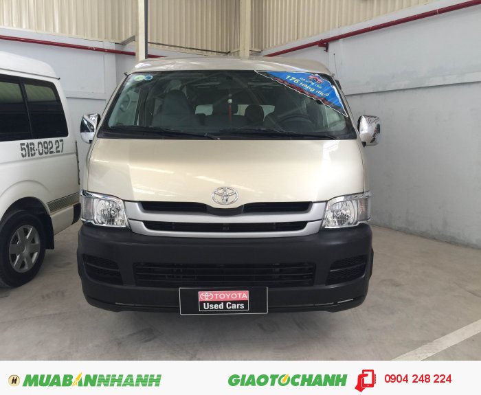 Hiace Dầu, Sx 2009, Màu Ghi Vàng, Xe Đẹp