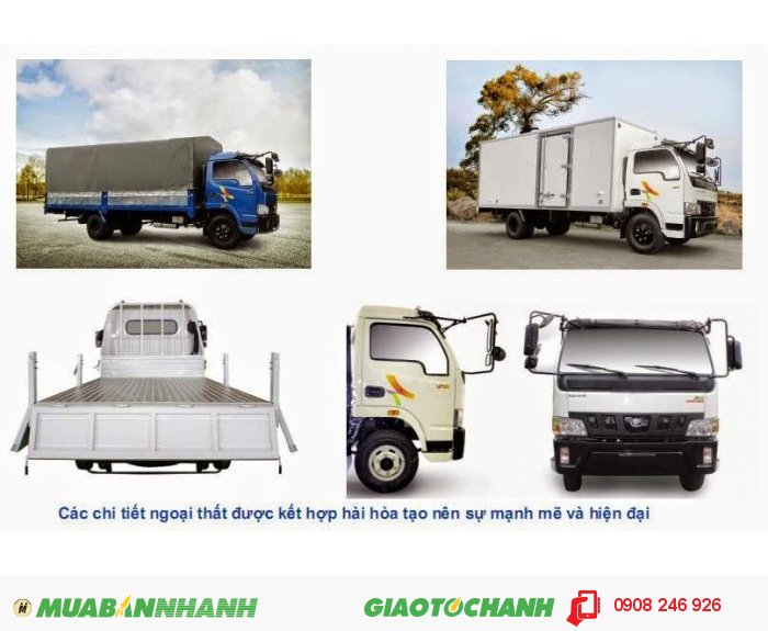 Đại lý bán xe tải Veam 6T5 6.5 tấn máy Nissan nhật bản VT650