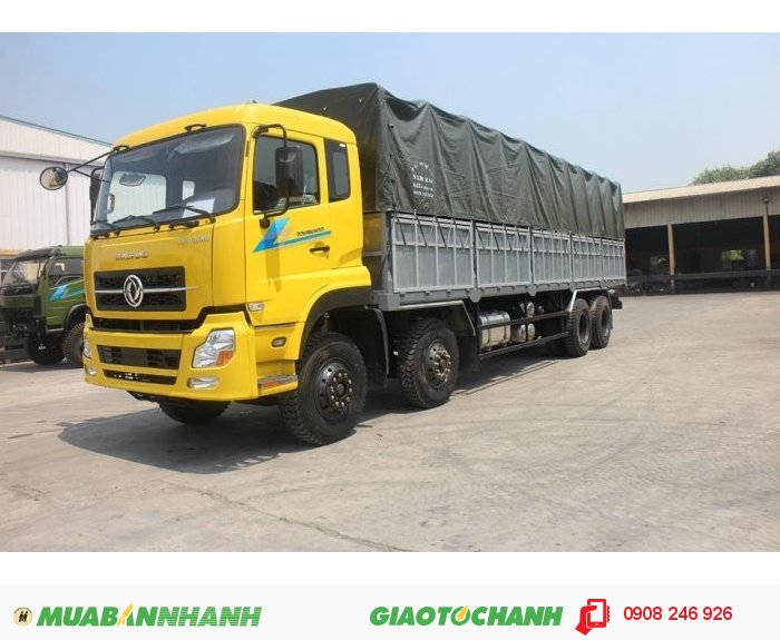 Bán xe tải Dongfeng 4 chân – 19 tấn – C300 thùng mui bạt siêu dài 9,7 mét