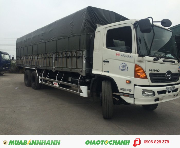 Xe Tải Hino3 chân, 16 tấn thùng Mui bạt thùng kín Giao Xe Toàn Quốc Trả Góp Lãi Suất Thấp