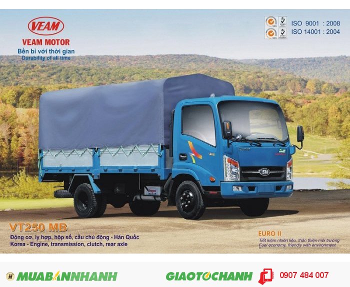 Xe Tải Veam Vt250 2T5 Thùng Mui Bạt- Liên Hệ Ngay Để Được Báo Gíá Tốt Nhất