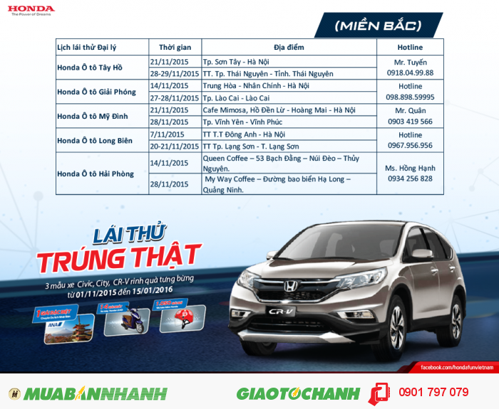 Honda Ô tô Lái thử trúng lớn cuối năm