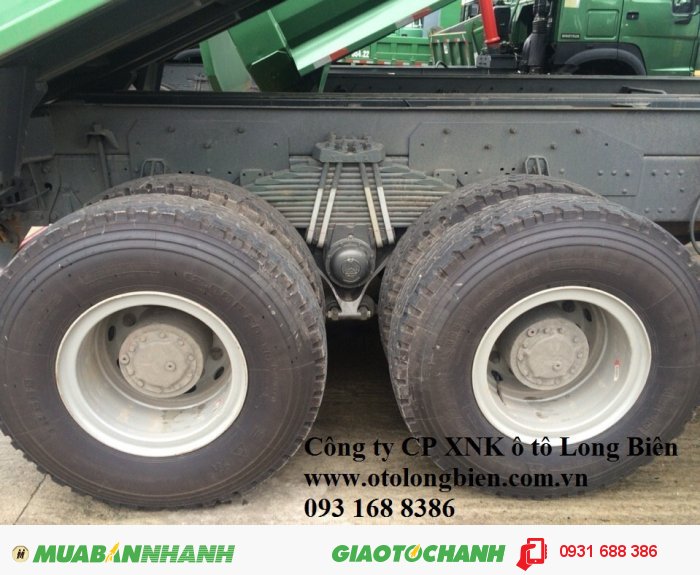 Xe ben 4 chân Howo tải trọng 16-17 tấn thùng 14m3 tại Hà Nội 2015, 2016