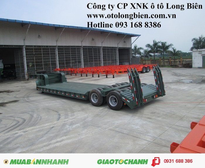 Xe phọc lùn, xe phooc lùn 3, 4 trục chở máy công trình 39,5, 45, 50 tấn 2015, 2016