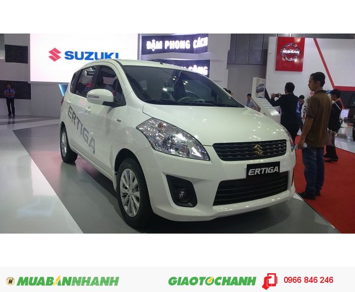 Suzuki Ertiga màu trắng Ngọc Trai, gia đình 7 chỗ ,tiết kiệm là làm giàu