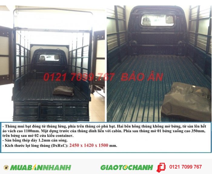 Xe Tải Nhỏ Towner 950A, Xe Tải Thaco Towner 950A - 880Kg