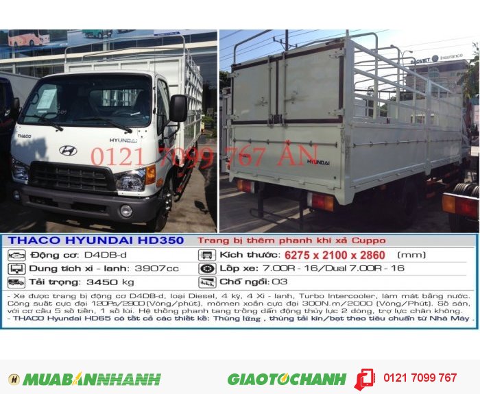 Xe Tải Thaco Hyundai Hd350/450 - Thaco Trường Hải Hyundai Hd350/450