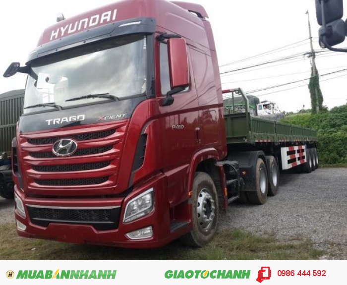 Đại lý đầu kéo Hyundai Trago Xcient 410HP (mã lực) nhập khẩu 2015