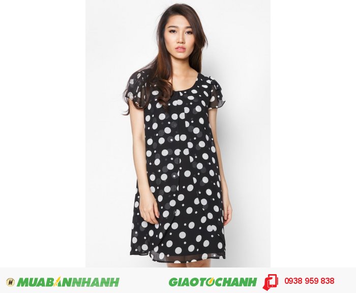 Đầm công sở voan Đầm 2 lớp ngoài tay búp sen | Mã: AD217-đen| Giá: 788000 Quy cách: 84-66-90 (+-2) | Size (S - M - L - XL) | Mô tả: Đầm xếp li phối màu chấm bi đen trắng hài hòa, khoe vẻ đẹp duyên dáng, nữ tính và trang nhã, giúp phái đẹp tự tin xuống phố cùng người ấy., 1