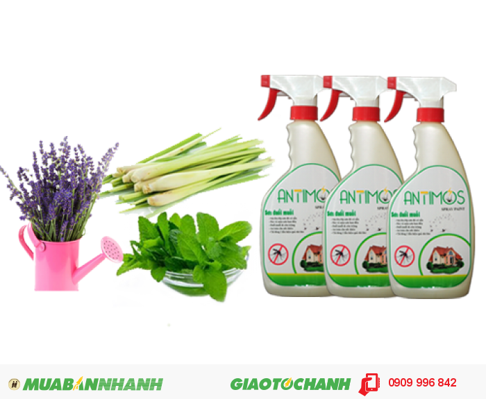 Sơn trong đuổi muỗi Antimos | Quy cách: 600ml | Giá: 200.000đ | Mô tả: Với diện tích cần sơn nhỏ, bạn nên sử dụng ở chế độ phun sương - Đối với diện tích cần sơn lớn, Antimos Clear được đóng gói theo quy cách 1lit, 5lit và 20lit là sự lựa chọn hợp lý cho bạn. Sử dụng Antimos Clear bằng các dụng cụ như cọ, con lăn hay súng phun., 5