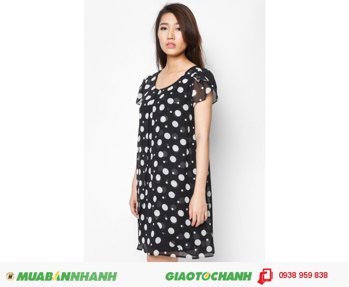 Đầm 2 lớp ngoài tay búp sen | Mã: AD217-đen| Giá: 788000 Quy cách: 84-66-90 (+-2) | chất liệu: chiffon lạnh, Size (S - M - L - XL) | Mô tả: Đầm xếp li phối màu chấm bi đen trắng hài hòa, khoe vẻ đẹp duyên dáng, nữ tính và trang nhã, giúp phái đẹp tự tin xuống phố cùng người ấy., 2