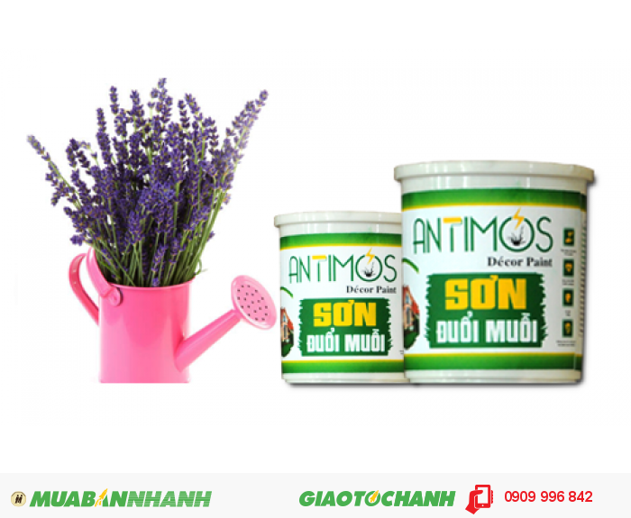 Sơn màu đuổi muỗi Antimos | Quy cách: 1000ml | Giá: 250.000đ | Mô tả: Với kinh nghiệm hơn 15 năm trong lĩnh vực Sơn, sơn Antimos xây dựng chiến lược phát triển con người trên cơ sở vừa có tâm và có tầm trong sản xuất, đảm bảo chất lượng và hiệu quả sản phẩm từ khâu sản xuất, bảo quản và vận chuyển đến người tiêu dùng., 2