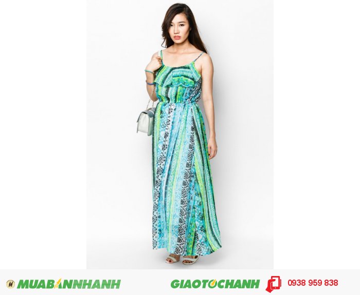 Đầm maxi 2 dây | Mã: AD225-xanh| Giá: 488000 Quy cách: 84-66-90 (+-2): chiều dài tb: 85cm - 90cm | chiffon lạnh | Size (M) | Mô tả: 