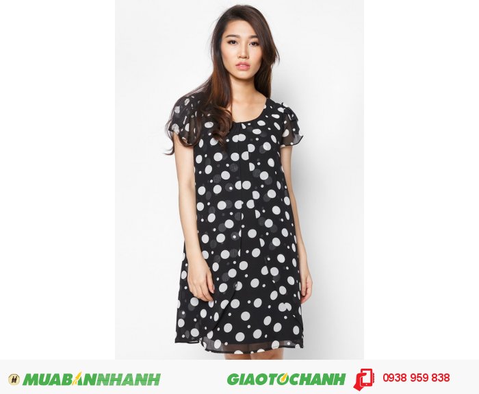 Đầm 2 lớp ngoài tay búp sen | Mã: AD217-đen| Giá: 788000 Quy cách: 84-66-90 (+-2) | chất liệu: chiffon lạnh, Size (S - M - L - XL) | Mô tả: Đầm xếp li phối màu chấm bi đen trắng hài hòa, khoe vẻ đẹp duyên dáng, nữ tính và trang nhã, giúp phái đẹp tự tin xuống phố cùng người ấy., 1