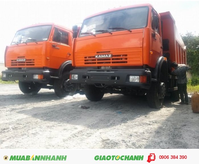 Đại lý bán xe kamaz xe ben kamaz 15 tấn 12 khối.