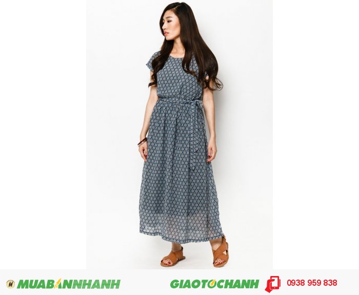 Đầm maxi tay chờm cột eo | Mã: AD226-xanh đen | Giá: 488000 Quy cách: 84-66 (+-2)| chất liệu: chiffon lụa , Size (M) | Mô tả: Dịu dàng và thanh lịch với đầm maxi in họa tiết của thương hiệu Anna Collection. Thiết kế may nơ thắt ngang eo tăng thêm nữ tính cho các cô gái, 5