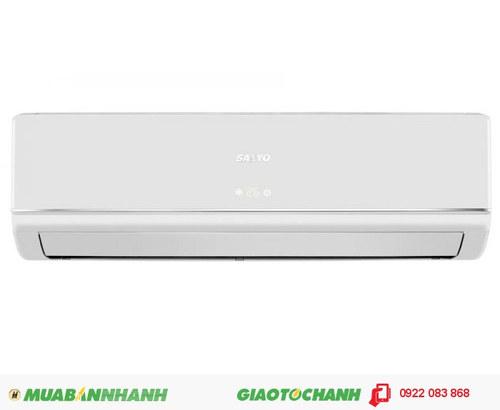 Sanyo KC9BGLoại máy Điều hoà 1 chiềuSố ngựa 1 HP (ngựa)Công suất làm lạnh (BTU) 9000 BTUCông suất tiêu thụ 870 W (~0.74kW/h)Phạm vi làm lạnh hiệu quả Từ dưới 15 m2 ( từ 30 đến 45 m3)Công nghệ Inverter Máy lạnh thườngLoại Gas sử dụng R-22Kích thước cục lạnh (Dài x Cao x Dày) 79.4 x 26.5 x 18.6 cmKích thước cục nóng (Dài x Cao x Dày) 84.8 x 54 x 32 cmKhối lượng cục lạnh 9 KgKhối lượng cục nóng 28 KgNơi sản xuất Trung QuốcNăm sản xuất 2013Thời gian bảo hành cục lạnh 2 năm, 2