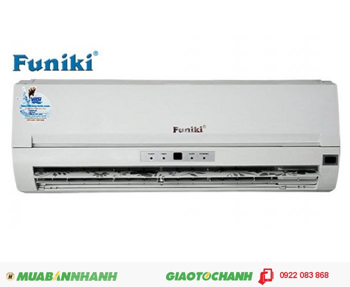 Funiki SBC091 chiều lạnhCông suất: 9000btuĐặc điểm cơ bản Làm lạnh trong thời gian ngắnKiểu máy điều hòa Treo tườngLoại máy điều hòa Một chiềuĐiện nguồn vào máy 380VCông suất điện làm nóng 850WCông suất điện làm lạnh 850WTốc độ gió Tính năng hút ẩm 5LKích thước cục trong (D x R x C) 350x840x840mmKích thước cục ngoài (D x R x C) 990x960x360mmKhử mùi, diệt khuẩnChế độ hút ẩmĐiều khiển từ xa dạ quangXuất xứ: Việt Nam Bảo hành: Chính hãng 30 tháng, 1