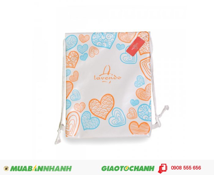 Ba lô rút Lavendo hình trái tim LVTRU0715002 | Giá: 102,000 đồng | Loại: Ba lô | Chất liệu: Simili (Giả da) | Màu sắc: Trắng - Xanh | Họa tiết: Hoa văn | Trọng lượng: 200g | Kích thước: 45x36 cm, 2