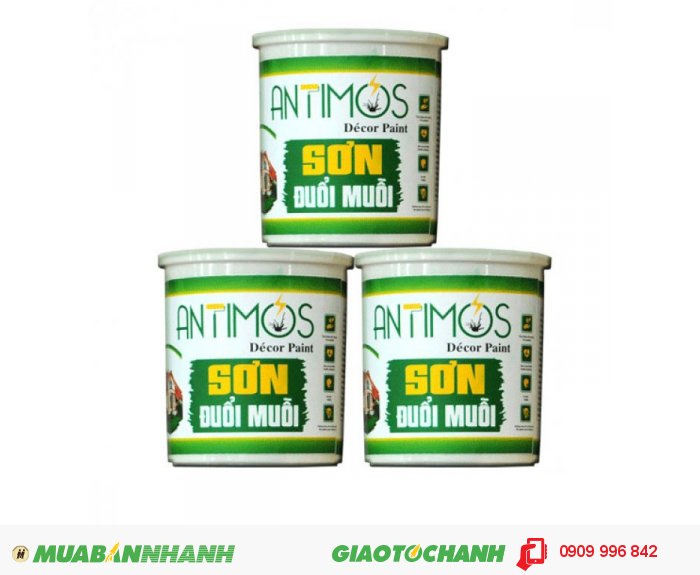 Sơn màu đuổi muỗi Antimos Decor - Dùng để phủ lên các lớp sơn khác, bao phủ các bề mặt khó sơn, 2