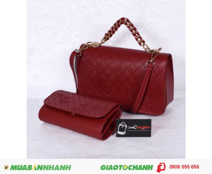 T&uacute;i x&aacute;ch bộ đ&ocirc;i nhỏ WNTXV0415023 | Gi&aacute;: 235.000 VND | Loại: T&uacute;i x&aacute;ch | M&agrave;u sắc: đỏ | Chất liệu: simili cao cấp | Trọng lượng: 700 g | K&iacute;ch thước: 27x17x9 cm, 1