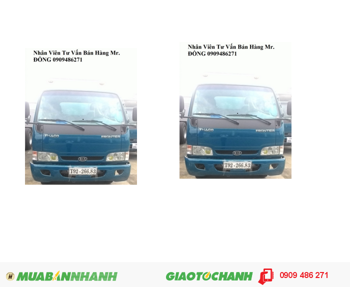 Xe Tải Thùng Mui Bạt,thùng Kín Kia Frontiner K165 1,65T
