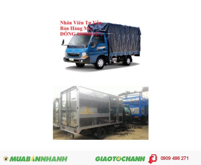 Xe Tải Thùng Mui Bạt,thùng Kín Kia Frontiner K165 1,65T