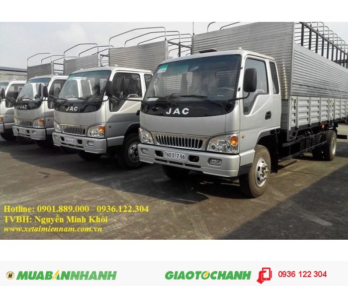 Bán Xe Tải Jac 6.4 Tấn Hfc1083K Thùng Mui Bạt, Mui Kín, Giá Cạnh Tranh, Có Bán Trả Góp 80% Giá Trị Xe