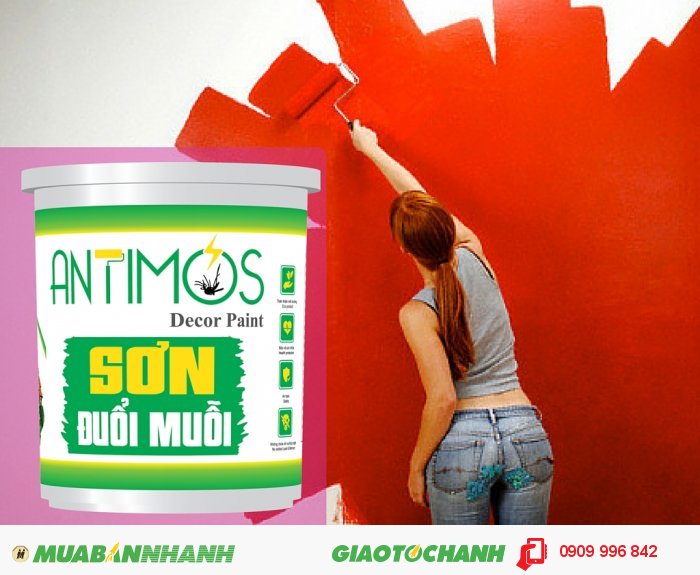 Antimos với hàm lượng chất bay hơi thấp (Low VOC) hòa quyện với tinh chất các loài cây chống muỗi theo công nghệ Biotech sẽ lưu lại rất lâu trên tường. Sơn một lần hiệu quả đến 2 năm, 3