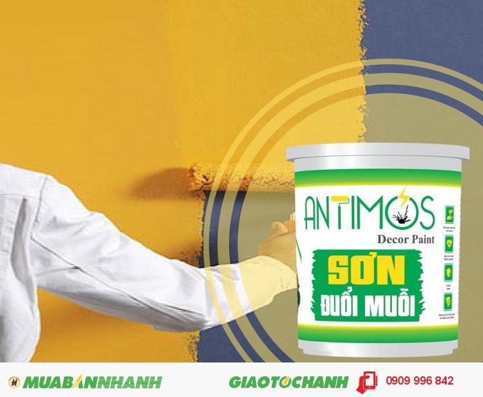 Sơn màu đuổi muỗi Antimos | Quy cách: 1000ml | Giá: 250.000đ | Mô tả: Dùng để sơn lại căn nhà, hoặc cho công trình đang xây dựng.., 4