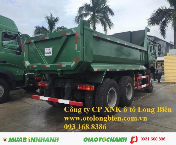 Xe ben 3 chân Howo động cơ 336, 371 tải trọng 12-13 tấn thùng 10m3 tại Hà Nội 2015, 2016