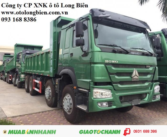 Xe ben 4 chân Howo tải trọng 16-17 tấn thùng 14m3 tại Hà Nội 2015, 2016