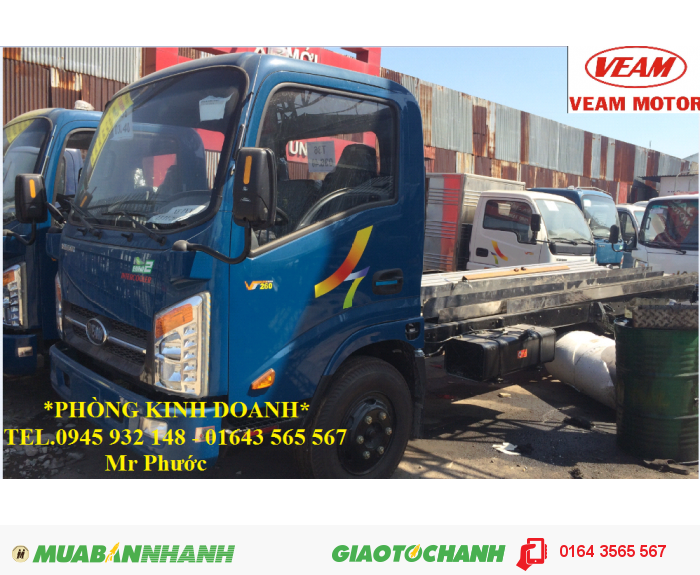 Xe tải 2 tấn, xe Veam VT260 2T, xe tải Veam VT260, xe tải Veam 2 tấn dài 6m, xe Veam VT260