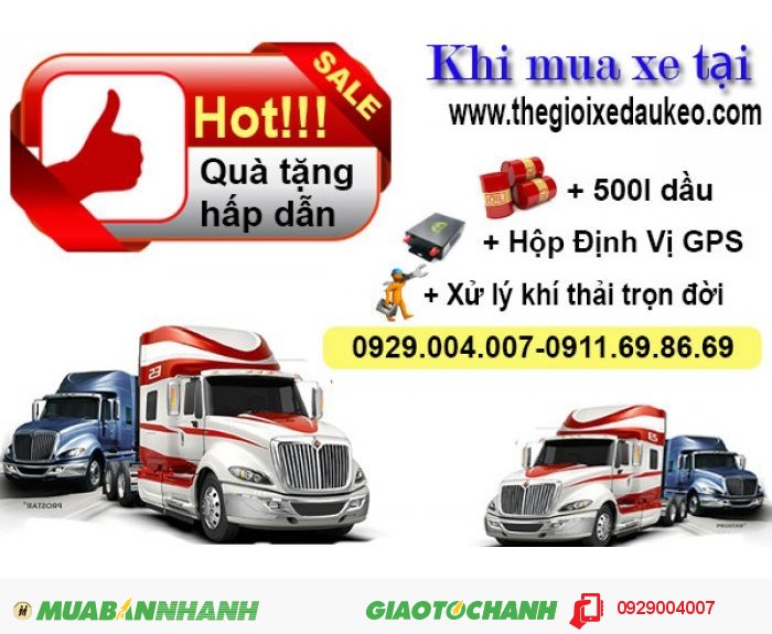 Cực Nhiều Ưu Đãi Hấp Dẫn Khi Mua Xe Đầu Kéo Mỹ International Prostar Daycab