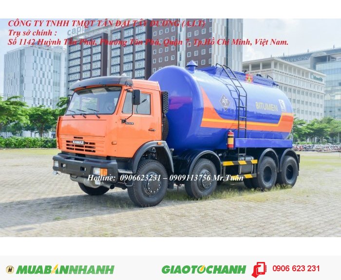 Xe nhựa đường Kamaz 17,5m3, Bán xe nhựa đường mới 2016