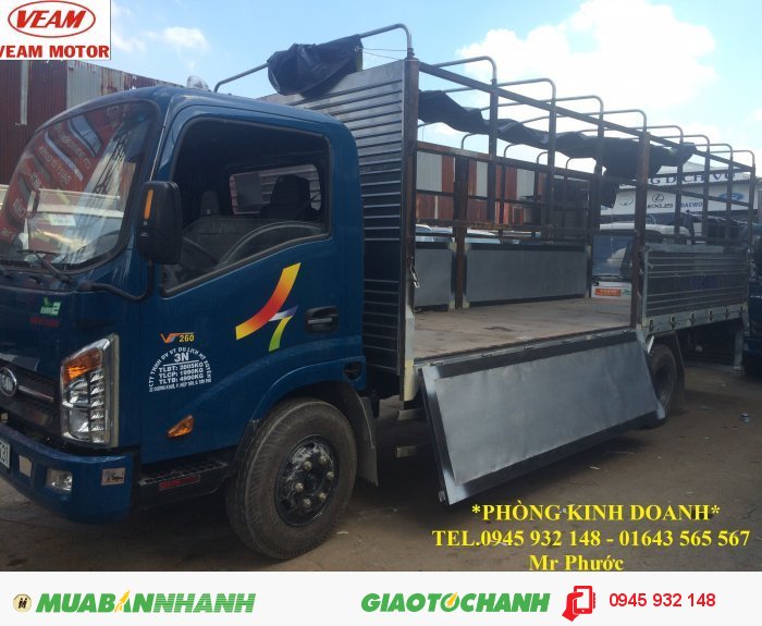 Xe Veam 2 Tấn Thùng Dài 6M, Xe Veam Vt260 2 Tấn, Xe Tải Veam 2 Tấn Thùng Siêu Dài, Xe Tải Veam Vt260