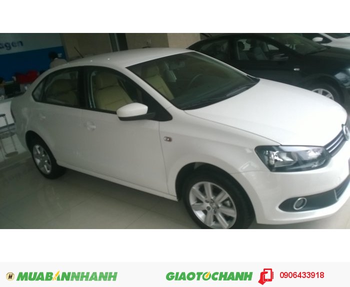 Xe Volkswagen Polo Sedan 1.6L 6AT, Nhập khẩu, màu trắng, 670tr