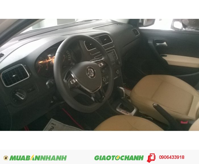 Xe Volkswagen Polo Sedan 1.6L 6AT, Nhập khẩu, màu trắng, 670tr