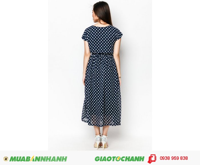 Đầm maxi tay chờm cột eo | Mã: AD226- đen bi | Giá: 488000 Quy cách: 84-66 (+-2)| chất liệu: chiffon lụa , Size (M) | Mô tả: Họa tiết chấm bi nhỏ nhắn giúp bạn gái nhìn đáng yêu hơn rất nhiều., 3