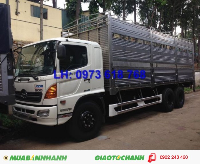 Bán xe tải 3 chân thùng chở rau củ, trái cây, Xe tải Hino chính hãng