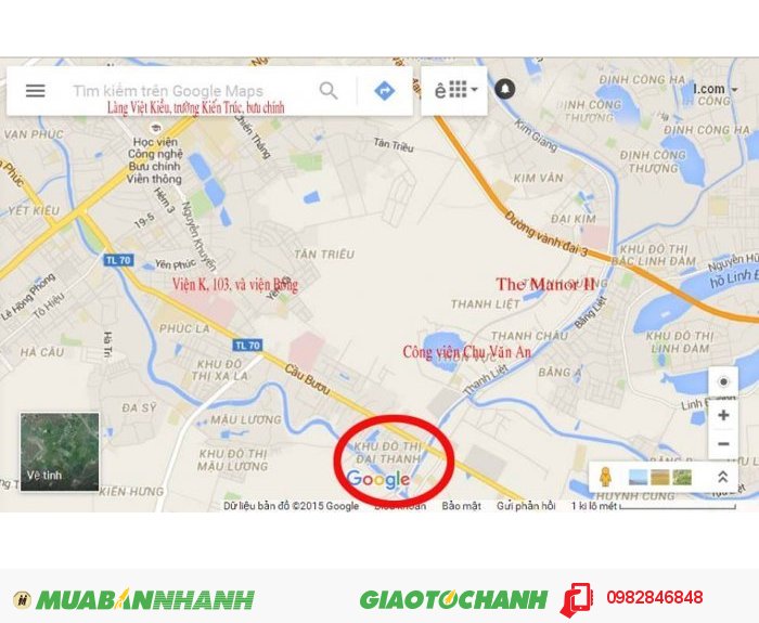 Bán nhà chính chủ liền kề 9 Đại Thanh