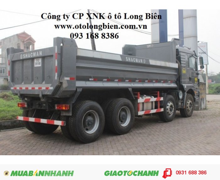 Xe ben 4 chân shacman tải trọng 17 tấn thùng 14m3 tại Hà Nội 2015, 2016