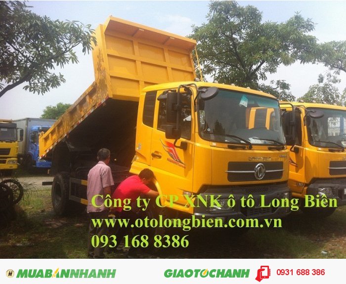 Xe ben 8 tấn, xe ben 3, 4 chân Dongfeng tại Hà Nội 2015, 2016