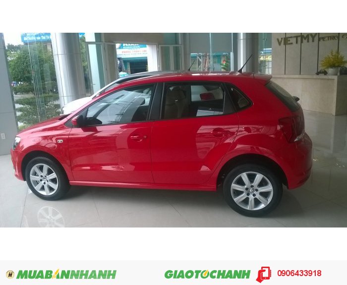 Bán Xe Volkswagen Polo Hatchback 1.6L 1.6At Sản Xuất 2015, Màu Đỏ,  Xe Đức Nhập Khẩu