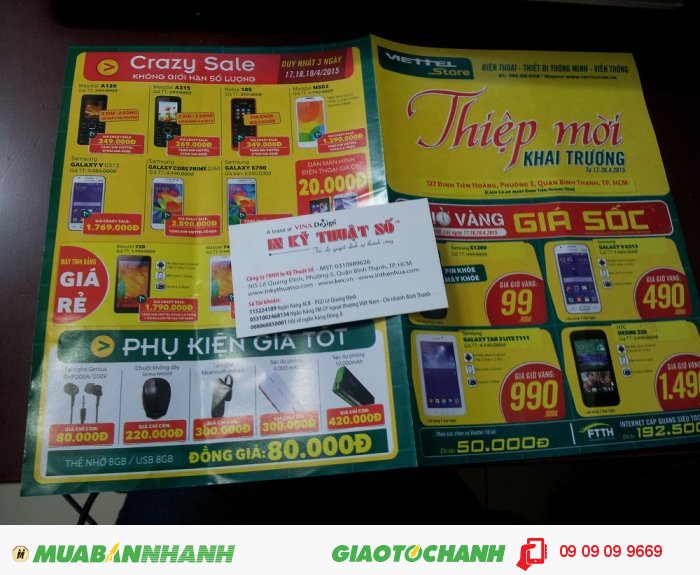 Tờ rơi giá rẻ của In Kỹ Thuật Số chủ yếu được in trên 2 loại giấy: Giấy Ford: Là loại giấy thường, tờ rơi giá rẻ làm từ giấy Ford rất thông dụng với các doanh nghiệp nhỏ mới thành lập. Với thiết kế phù hợp, tờ rơi này vẫn có được hiệu quả quảng cáo nhất định | Giấy Couche: Là một loại giấy trơn láng, có độ bóng, khi in sẽ cho ra màu sắc rực rỡ. Giấy couche sang trọng hơn, thông tin với màu sắc đa dạng và bắt mắt sẽ tăng hiệu quả quảng cáo của các bạn đi xa hơn nữa., 1