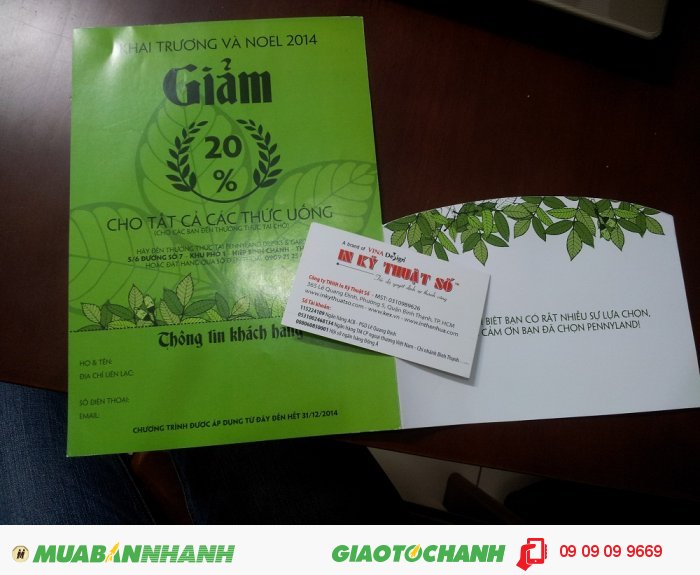 Công ty TNHH In Kỹ Thuật Số - Digital Printing chuyên cung cấp các dịch vụ in tờ rơi giá rẻ tại TP.HCM. Hoạt động trên một dây chuyền luân phiên, khép kín từ khâu tư vấn, báo giá đến khâu thiết kế, in ấn và giao hàng, In Kỹ Thuật Số luôn mong muốn hỗ trợ các giải pháp in ấn tốt nhất cho khách hàng., 5