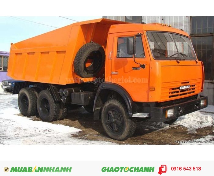 Xe ô tô tải tự đổ KAMAZ 6520-728 (6x4) thể tích thùng ben 16m3, trọng tải thiết kế 20 tấn