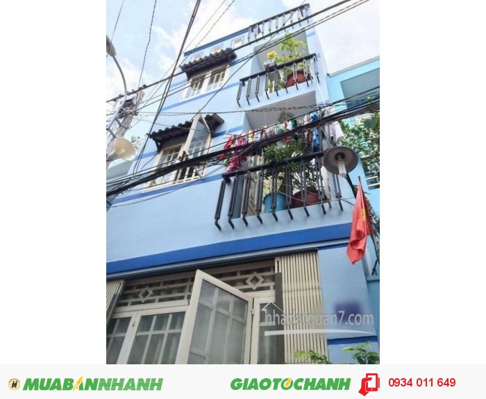 Bán gấp nhà 2 lầu hiện đại hẽm 5m Huỳnh Tấn Phát, F. Tân Thuận Tây, Q7