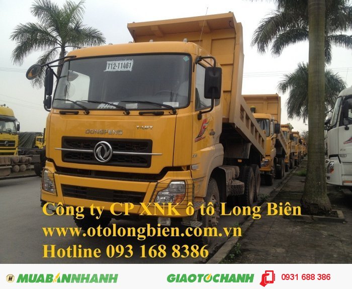 Xe ben 8 tấn, xe ben 3, 4 chân Dongfeng tại Hà Nội 2015, 2016